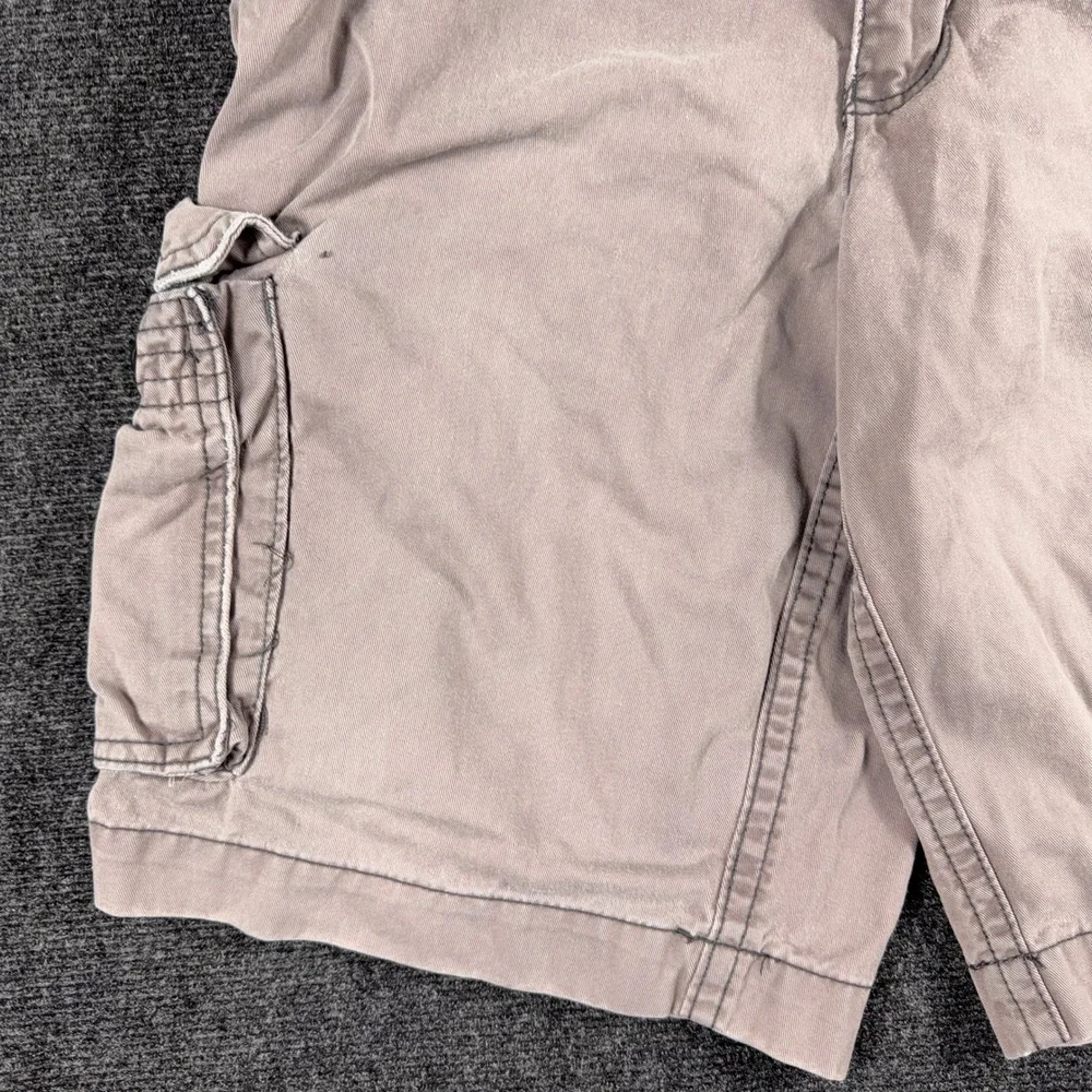 Aeropostale Authentic Cargo Shorts Cotton‎ Twill Utility Pockets 32 Khaki Tan